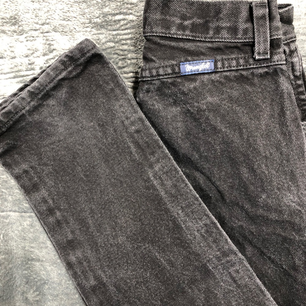 Wrangler Jeans Kids 8 Regular Black Straight Leg Denim MG201DB Vintage 90s